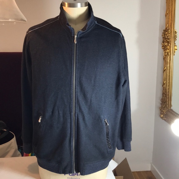 Tommy Bahama Other - Tommy Bahama sweater/knit zip up navy XXL